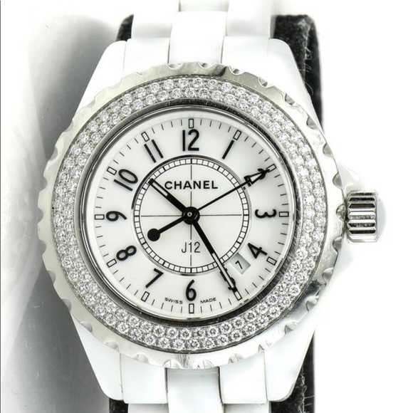 CHANEL Jewelry - SOLD J12 Chanel Double Diamond Watch White Ceramic